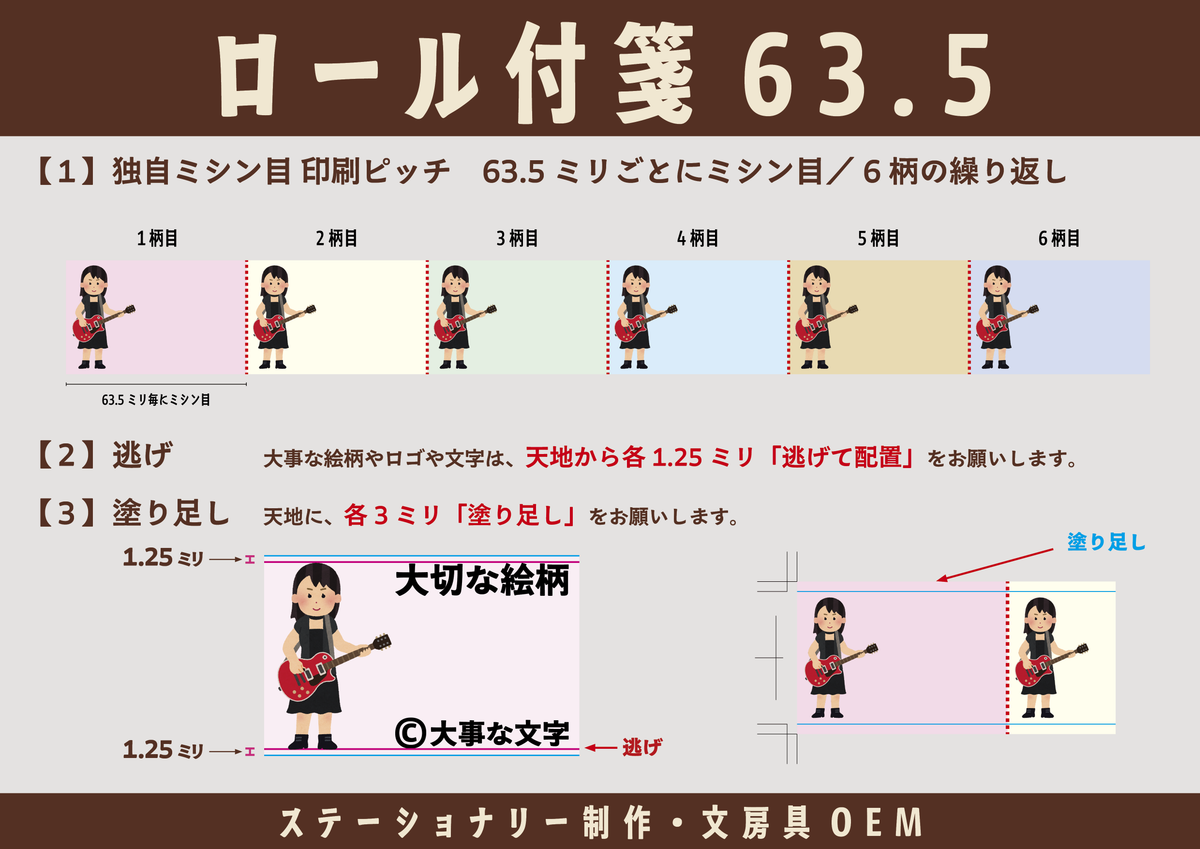 ロール付箋印刷