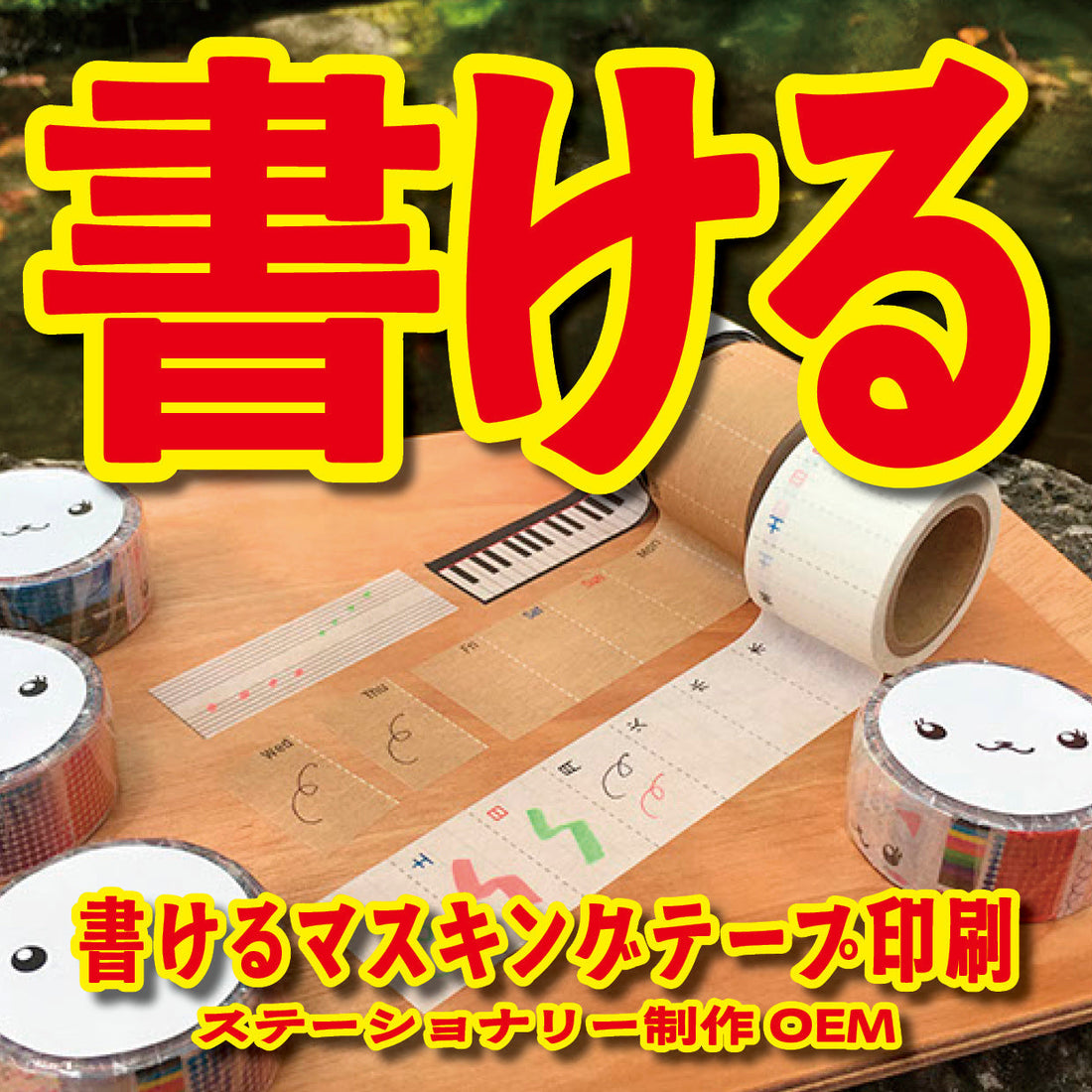 書けるマスキングテープ印刷OEMできマスキングテープ印刷 #マスキングテープ #書ける