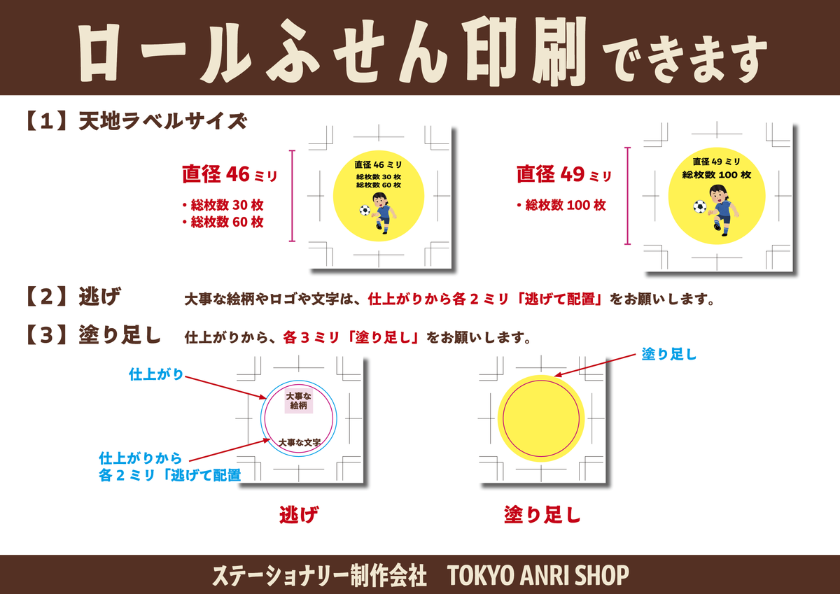 ロールふせん印刷会社