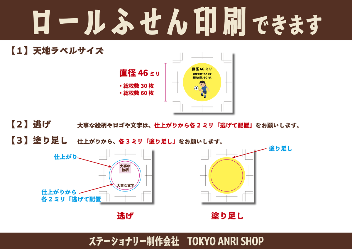 ロールふせん印刷会社