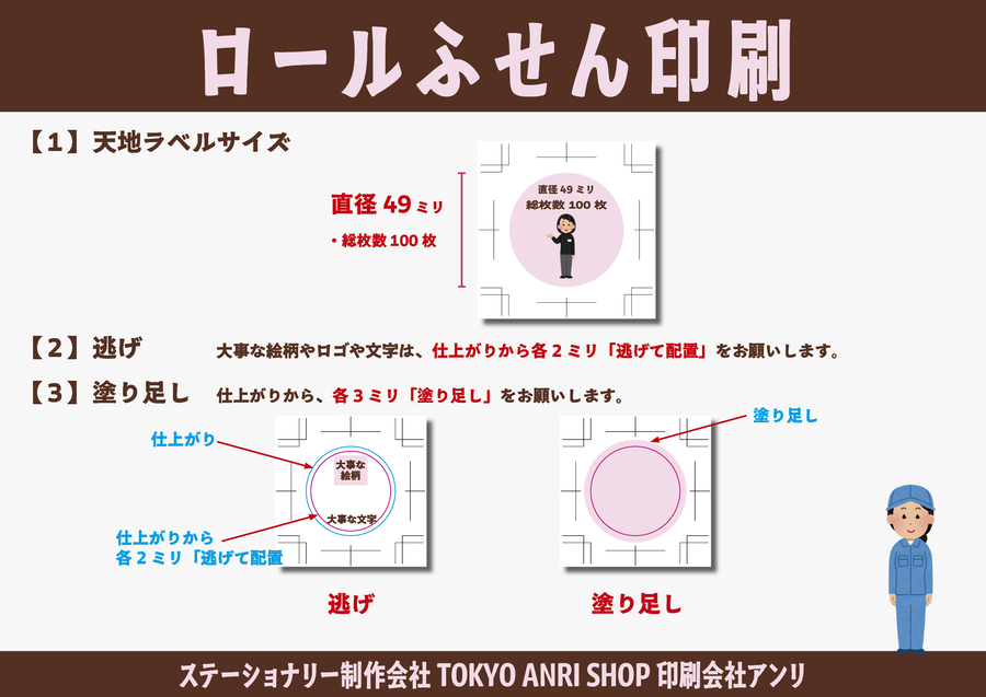 ロールふせん印刷会社
