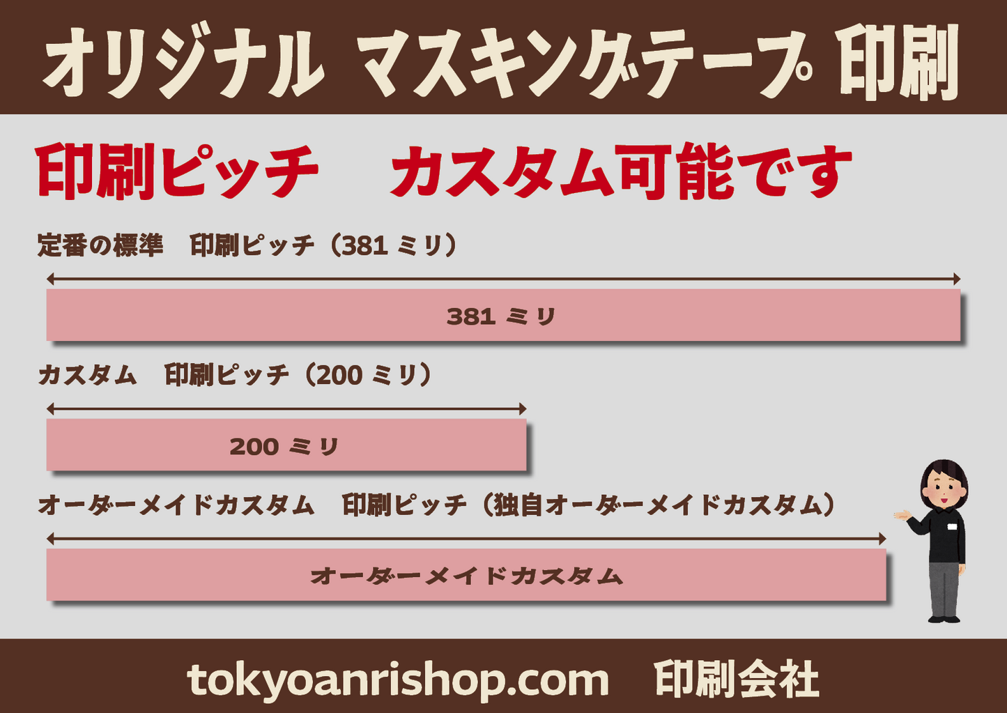 マスキングテープ幅20mmオリジナル作成お見積り（マスキングテープ印刷）