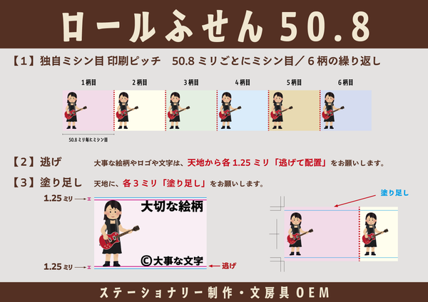 ロールふせん印刷（ステーショナリー制作・文具OEM）