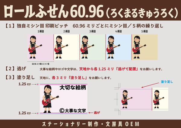 ロールふせん印刷（ステーショナリー制作・文具OEM）