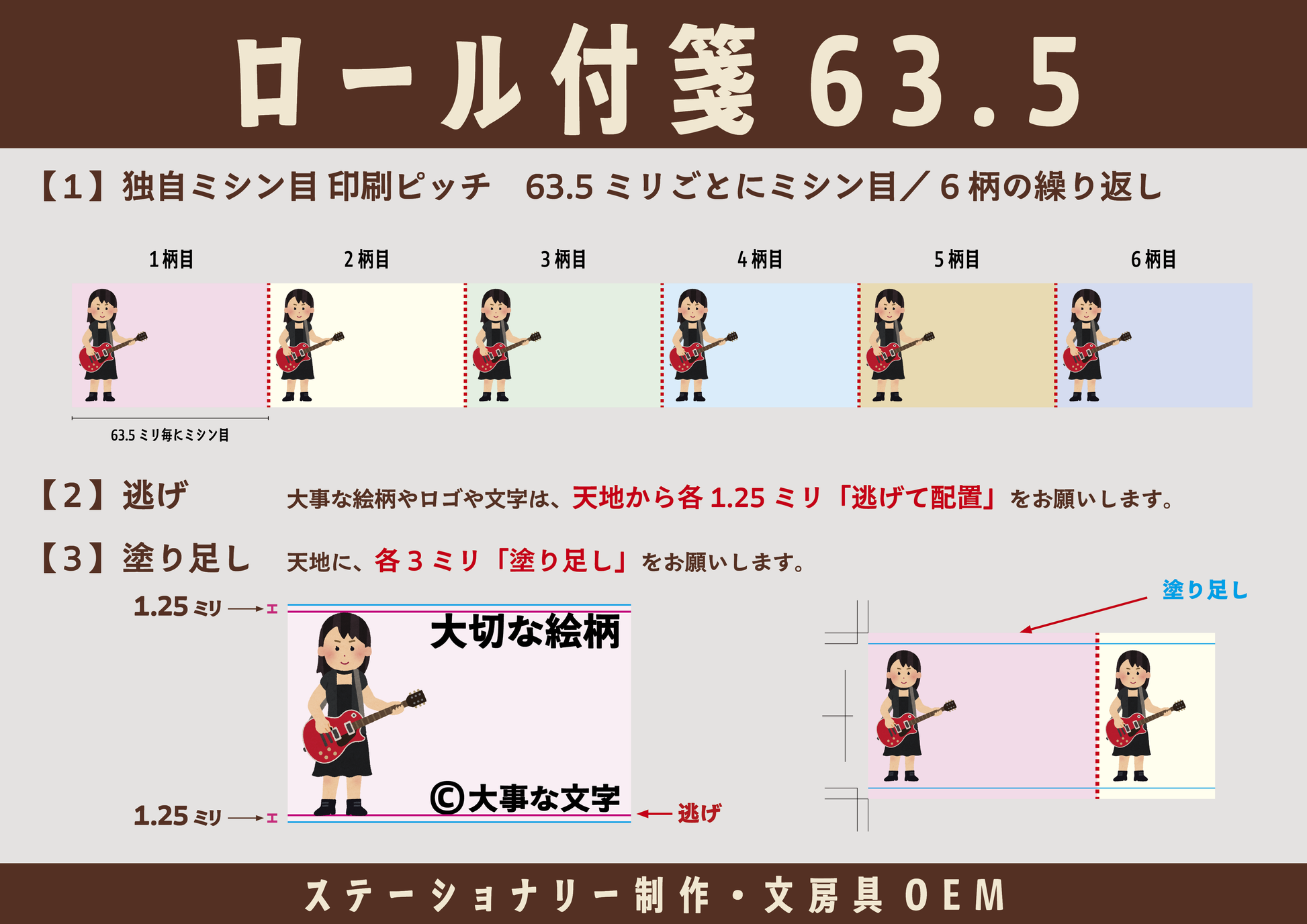 ロール付箋印刷