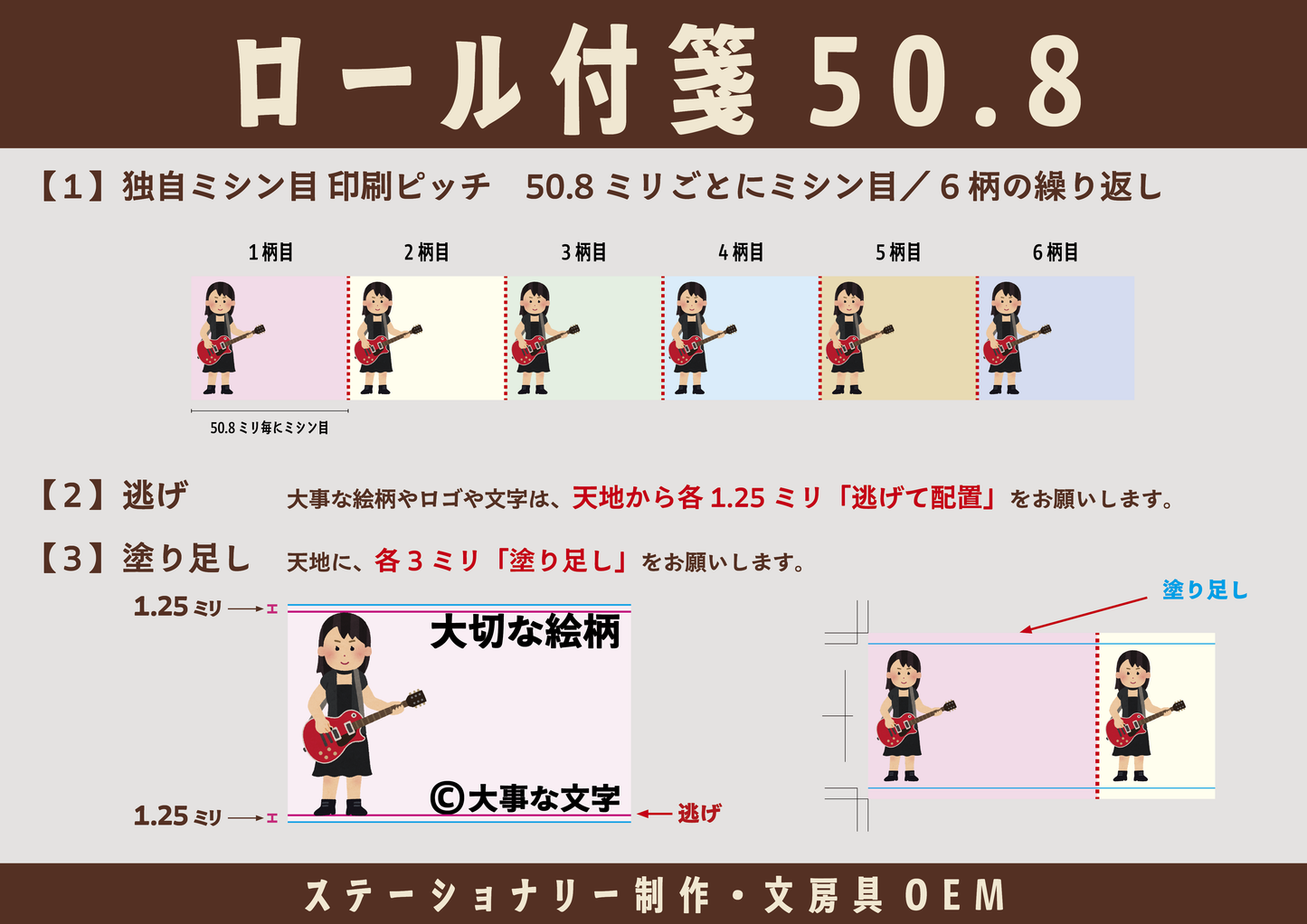 オリジナルロール付箋印刷（総枚数30枚入り）お見積り MADE IN JAPAN（日本製） #ロール付箋印刷