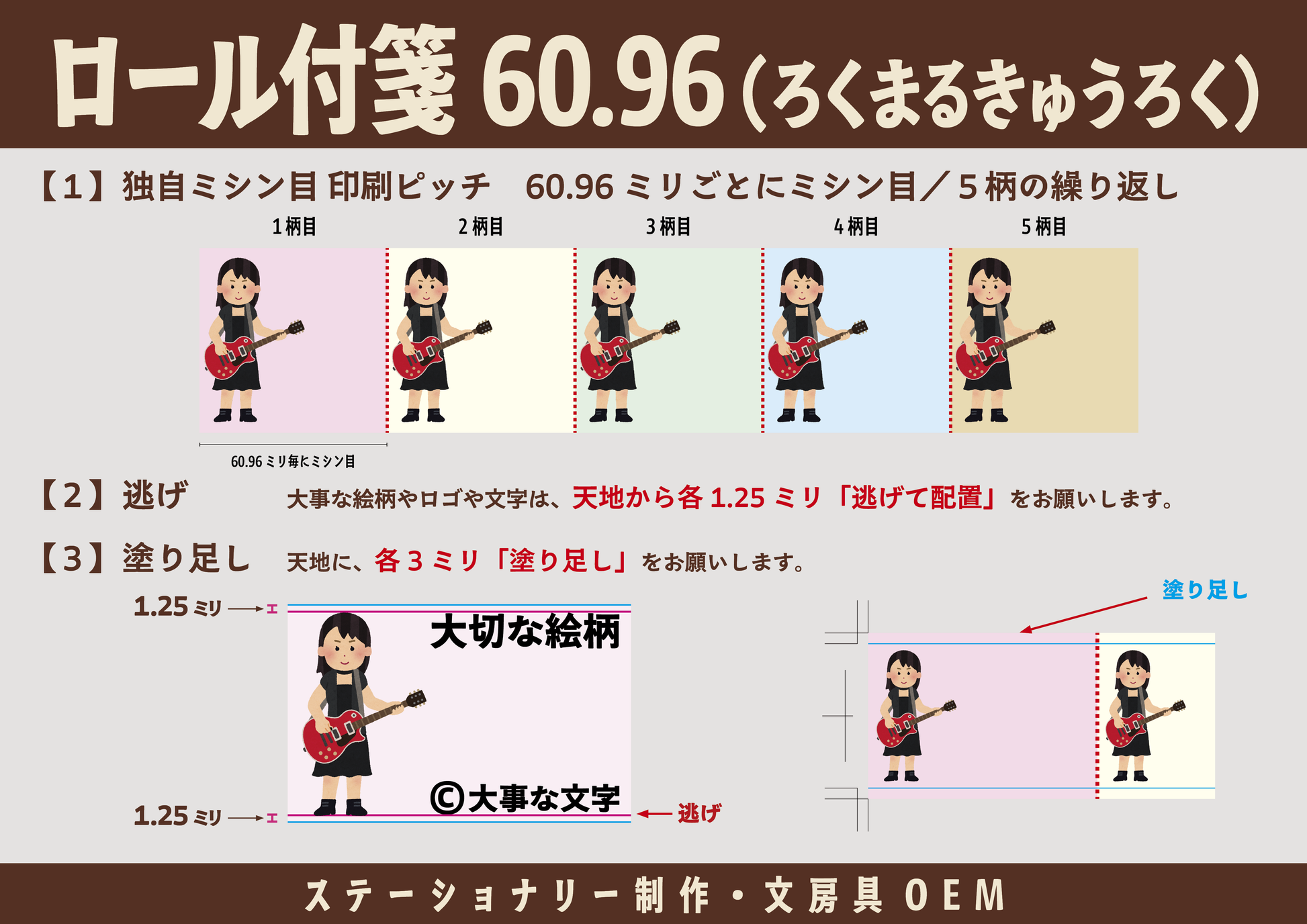 ロール付箋印刷